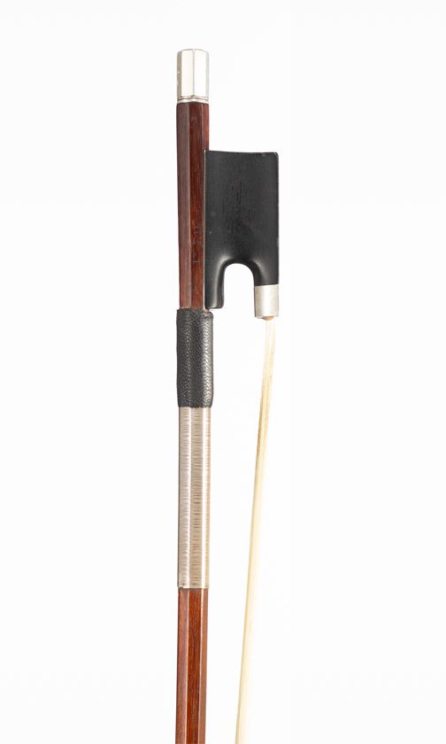 A silver-mounted cello bow, by John 'Kew' Dodd, London