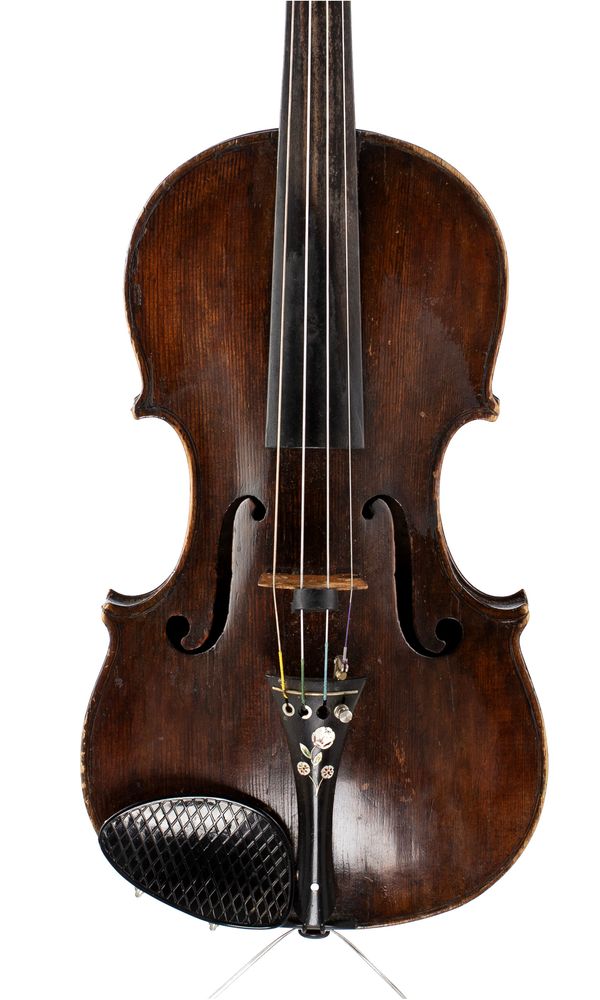 A violin, labelled [illegibly]