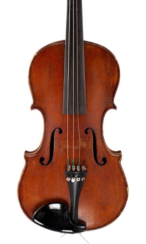 A violin, labelled Antonius Stradiuarius