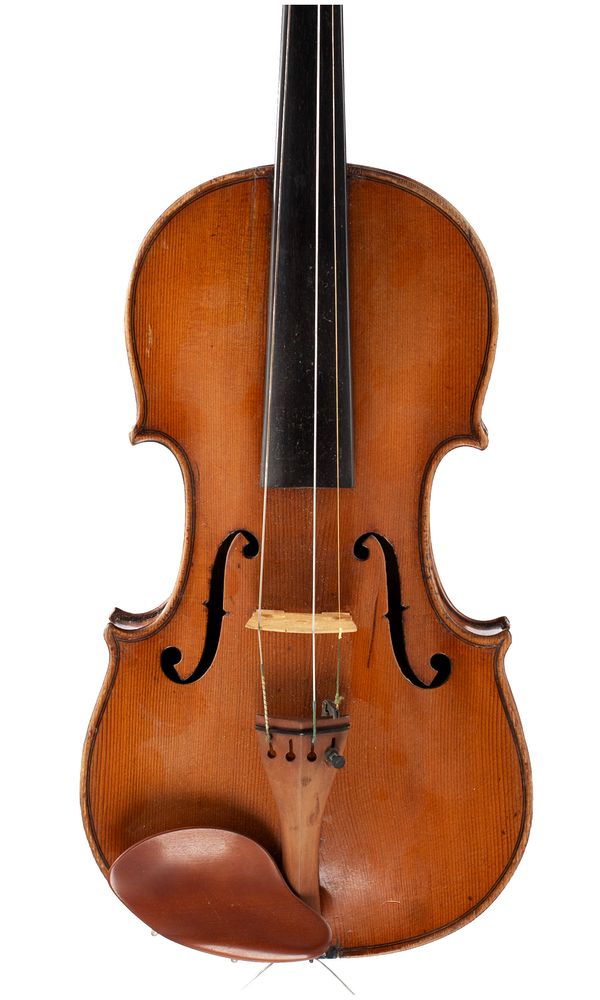 A violin, labelled Joseph Dalaglio