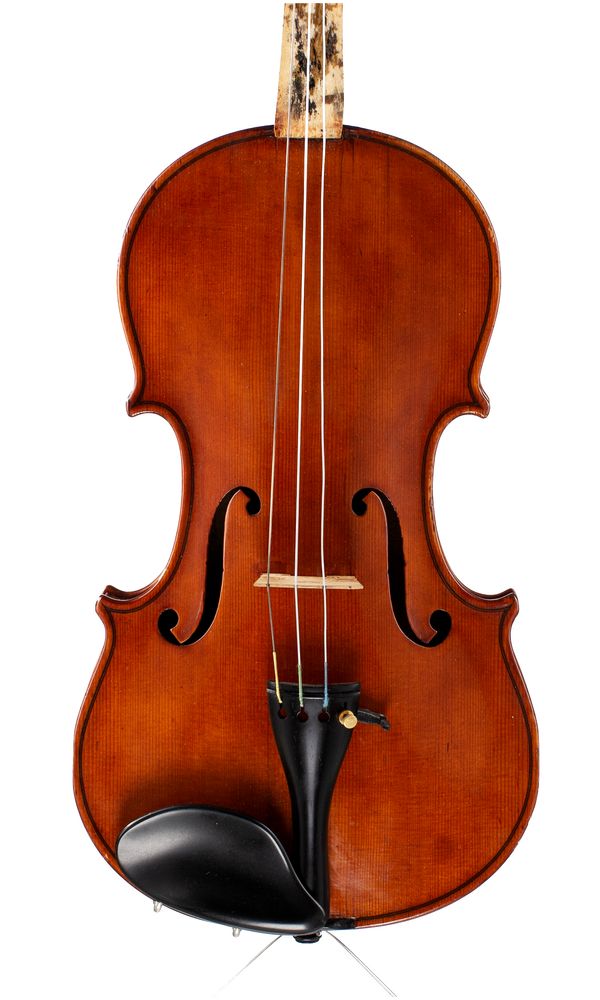 A violin, labelled Antoniazzi Romeo