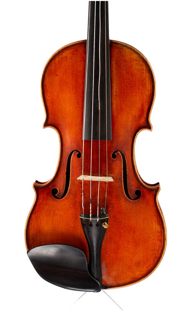 A violin, labelled Farotti Celeste