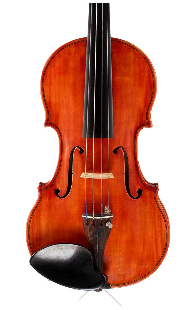 A violin, labelled Giuseppe Corsi