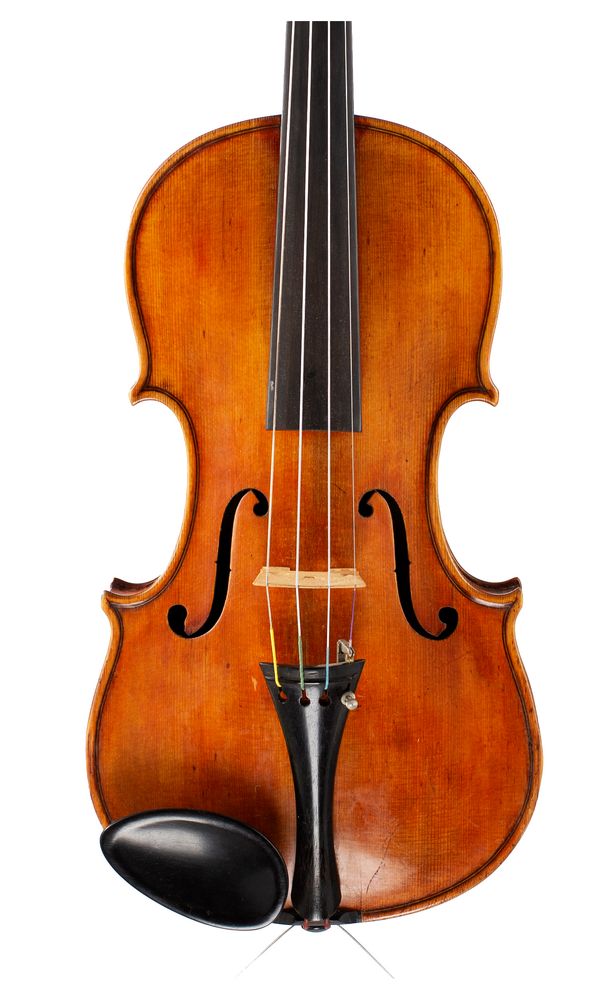 A violin, labelled Nicolaus Gagliano