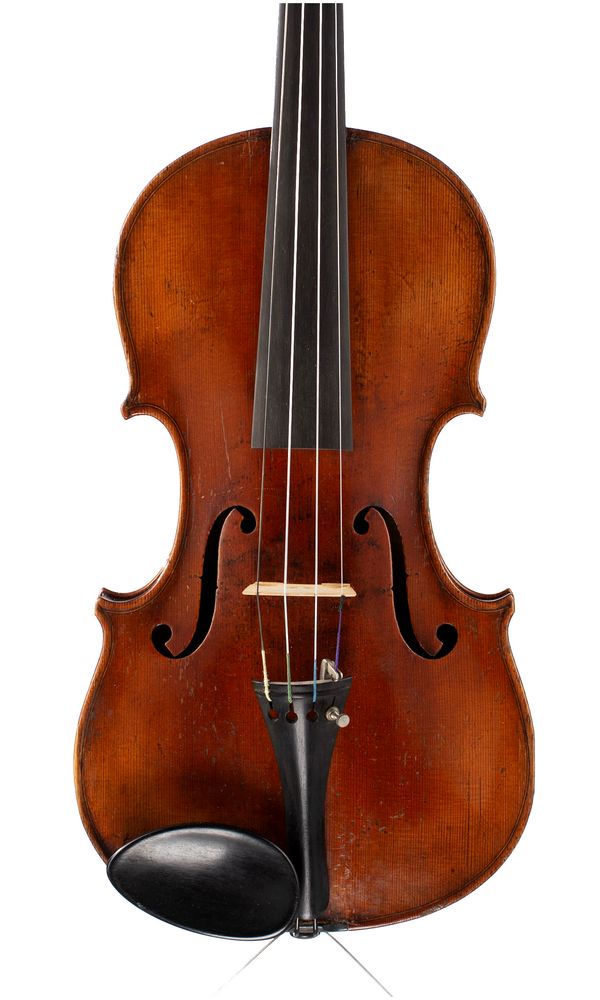 A violin, labelled Antonius Stradiuarius