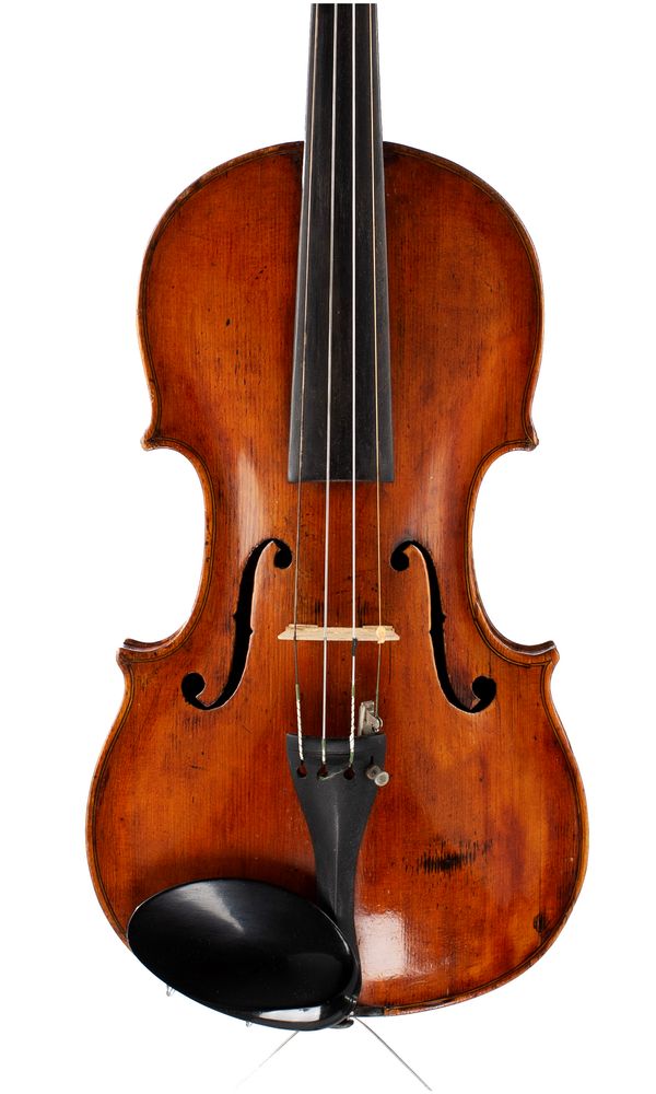 A violin, labelled Antonius Stradiuarius