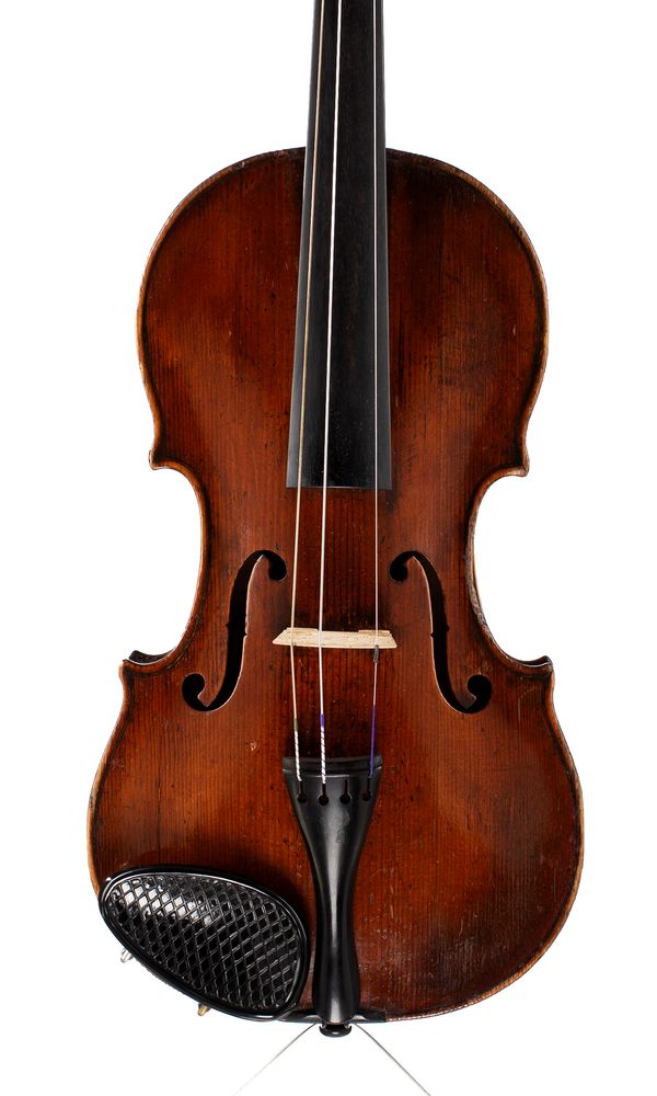 A violin, labelled Antonius Stradiuarius