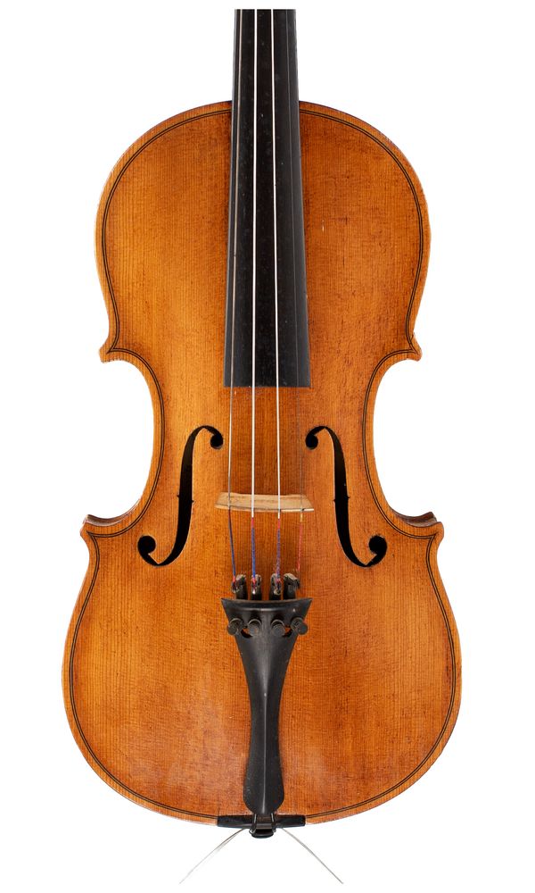 A violin, labelled Ludwig Kuschatz [?]