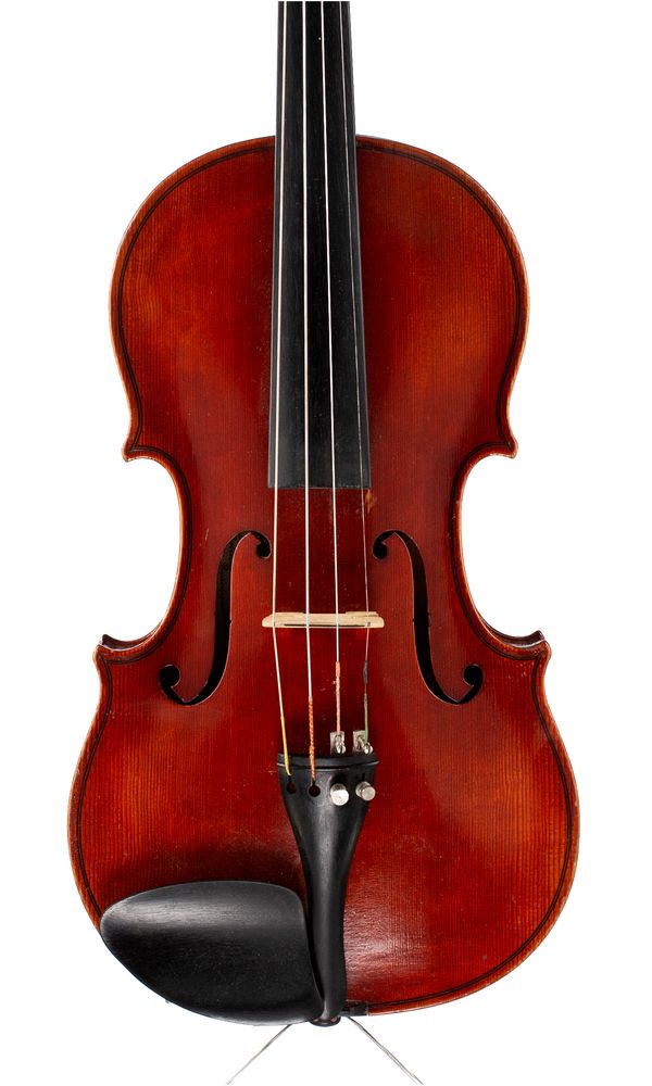 A violin, labelled Eruth Heinrich Roth
