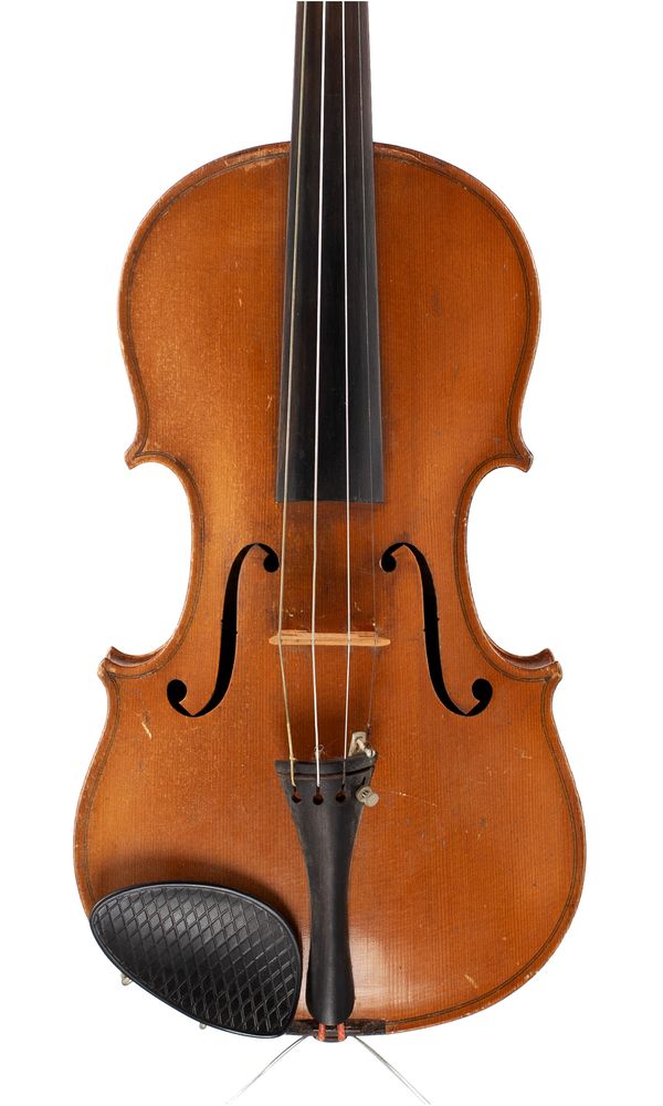 A violin, labelled copy of Antonius Stradivarius