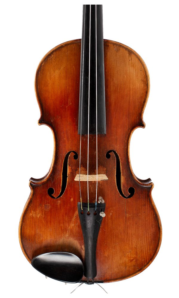 A violin, labelled Stradiuarius