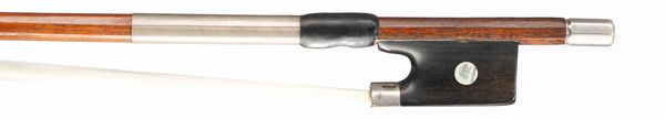 A silver-mounted violin bow, Workshop of Charles Bazin, Mirecourt