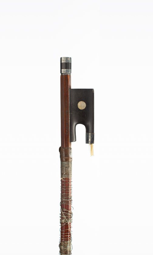 A silver-mounted violin bow, circa 1910