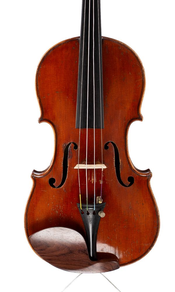 A violin, labelled Bienfait