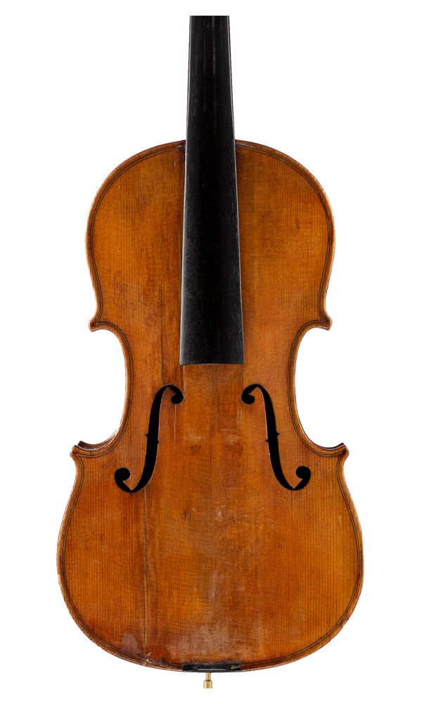 A three-quarter sized violin, unlabelled