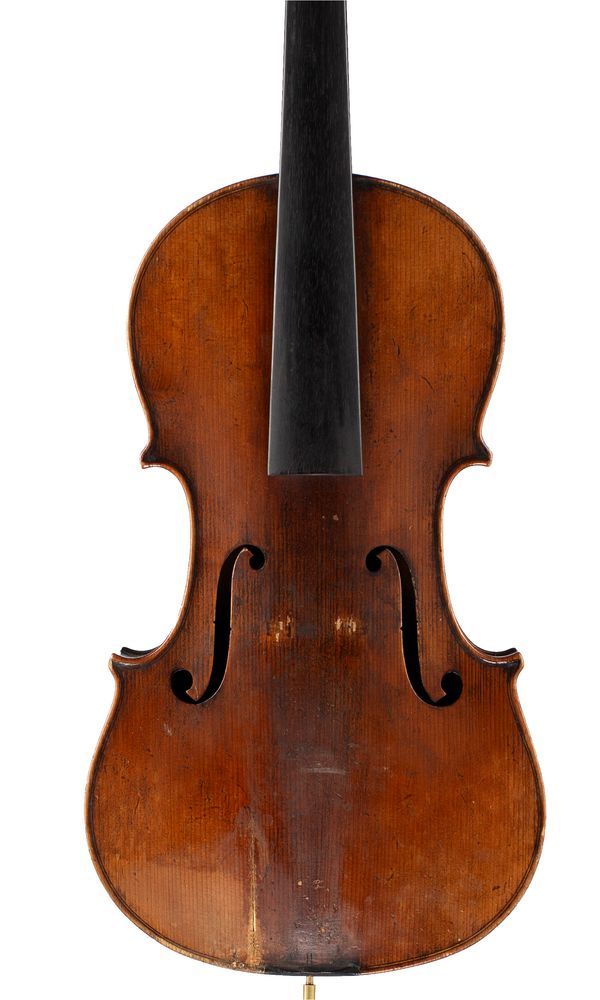 A violin, labelled Straduarius