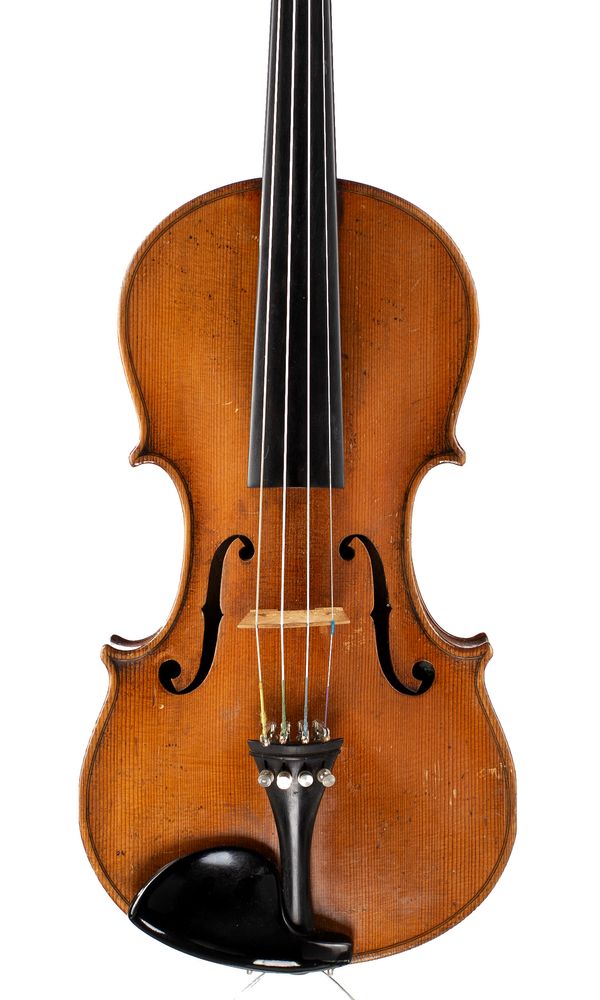 A violin, labelled Alban Voigt