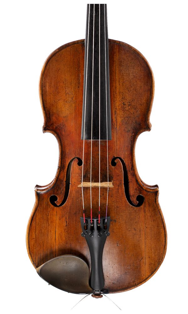 A violin, labelled repaired by John Mosley