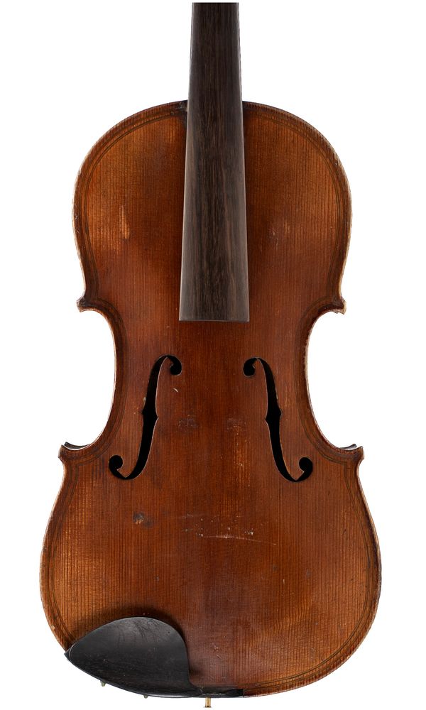 A violin, labelled Giovan Paolo Magini