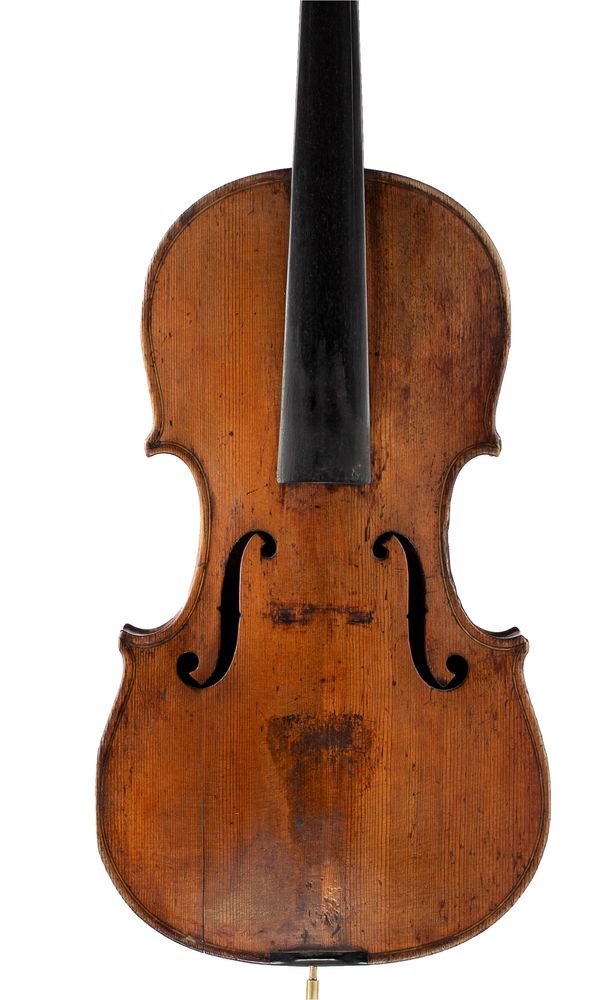 A violin, labelled Antonius Straduarius