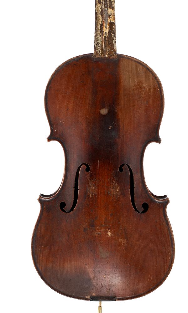 A violin, labelled Antonius Stradivarius