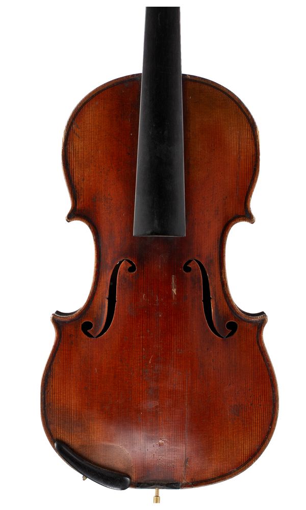 A violin, labelled Bennettini