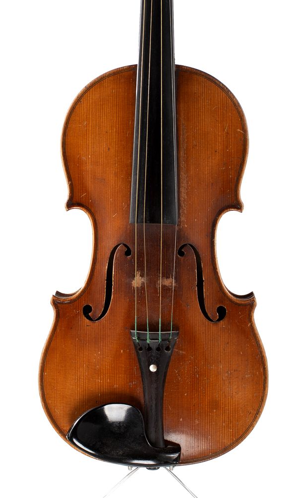 A violin, labelled Antonius Stradiuarius