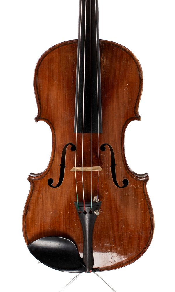 A violin, labelled Paul Mangenot