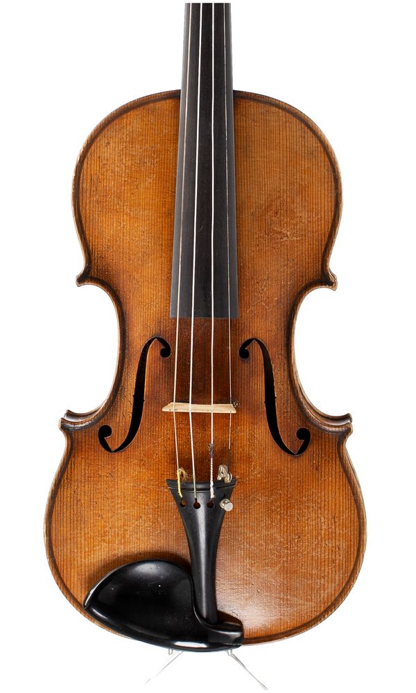A violin, labelled Gius Puglisi