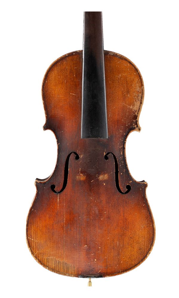 A three-quarter sized violin, unlabelled