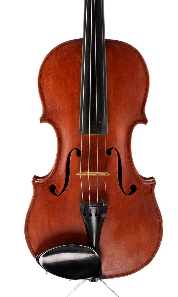 A violin, labelled John Godschall Johnson