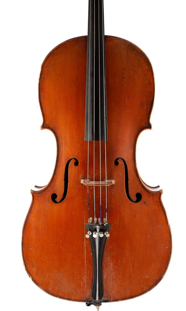 A cello, Workshop of Louis Lowendall, Dresden, 1879