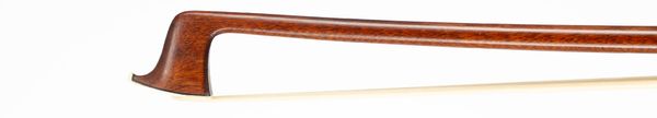 A nickel-mounted violin bow, Mirecourt, circa 1900