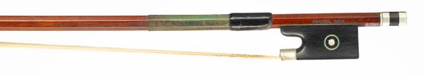 A nickel-mounted violin bow, workshops of Penzel, Germany, circa 1950