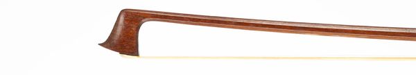 A nickel-mounted violin bow, unbranded