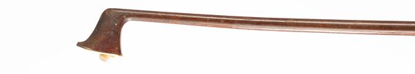 A nickel-mounted violin bow, unbranded