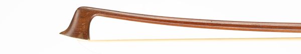 A silver-mounted violin bow, branded [illegibly]