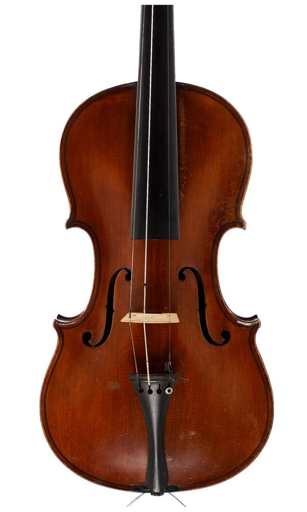 A violin, labelled Guiseppe Maravelli