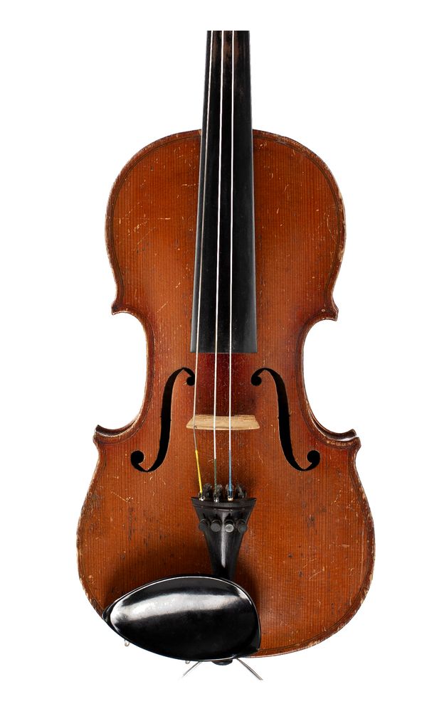 A three-quarter sized violin, unlabelled