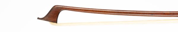 A silver-mounted cello bow, branded Hill