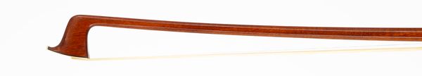 A nickel-mounted violin bow, unbranded