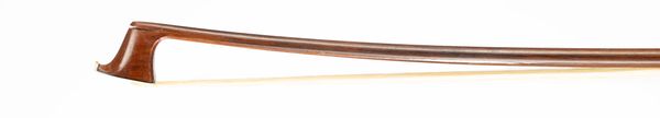 A nickel-mounted violin bow, unbranded