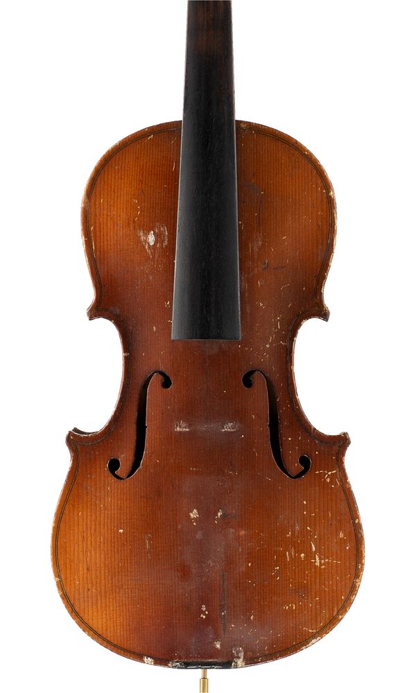 A violin, labelled Antonius Stradivarius