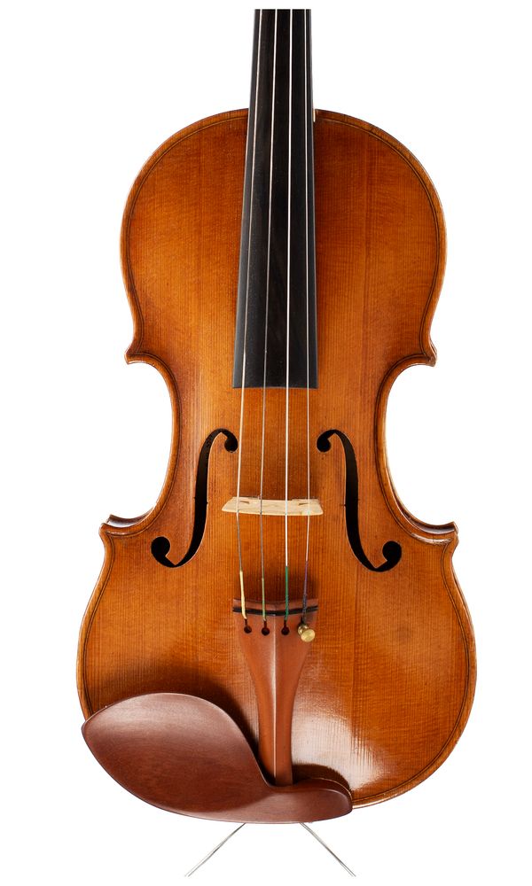A violin, labelled Francesco Lassi