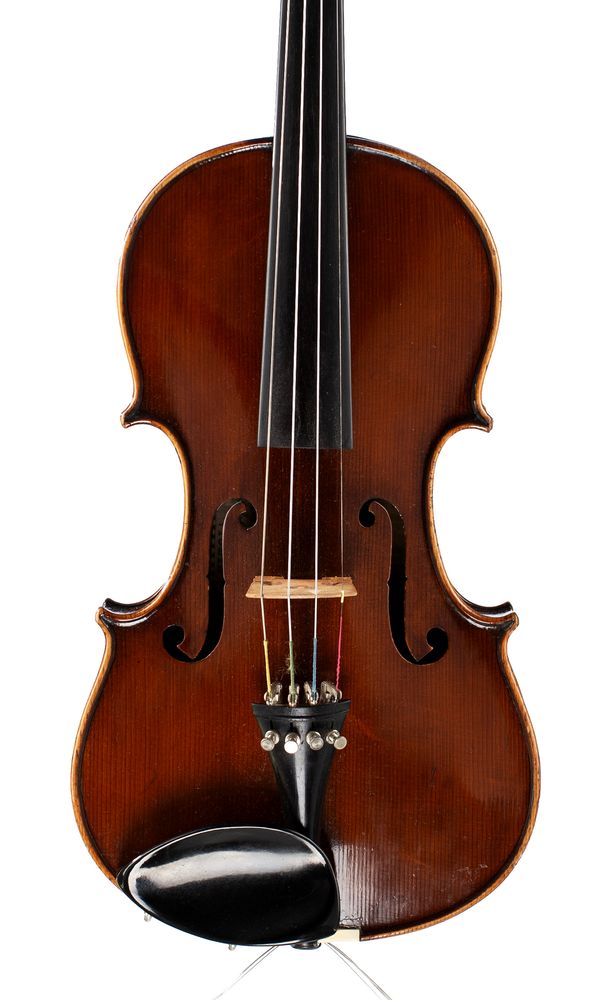 A violin, labelled John Scheerer