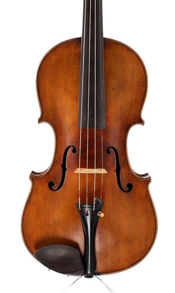 A violin, labelled Nicolas Amatus