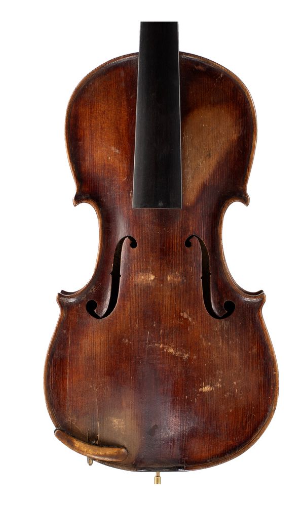 A violin, labelled Joannes Baptifta Guadanini