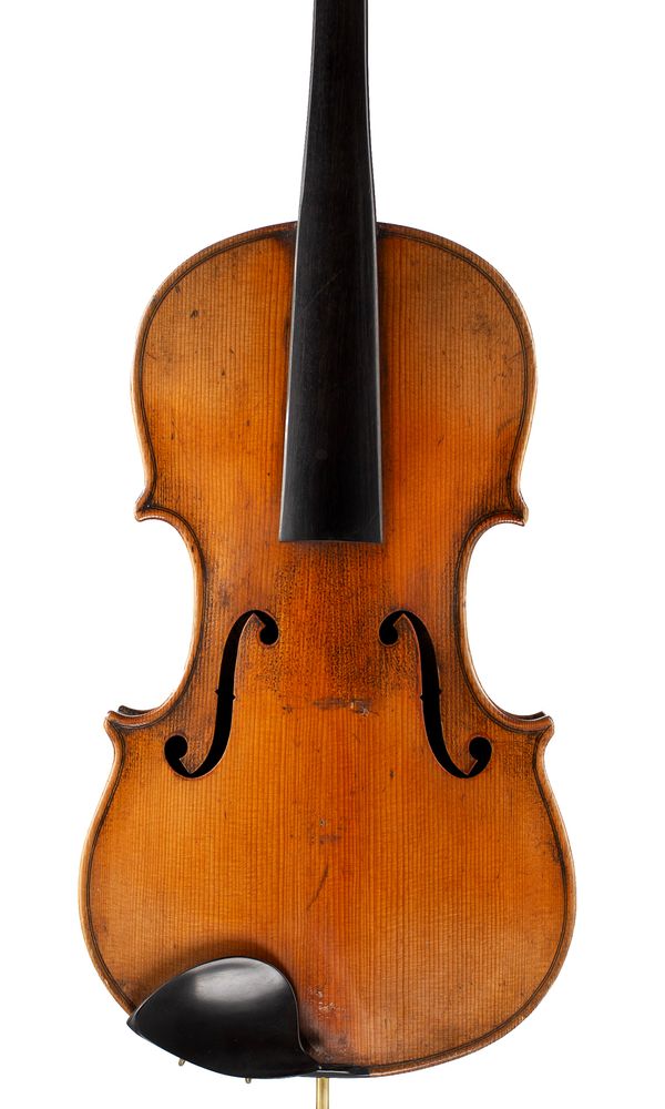 A violin, labelled Antonius Stradivarius