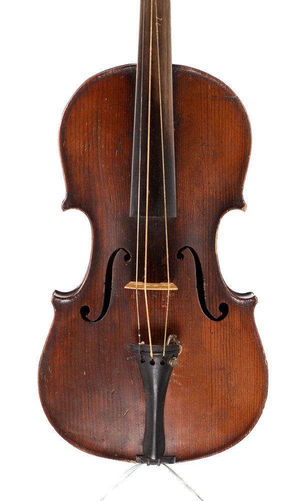 A violin, labelled Giouanni Grancino