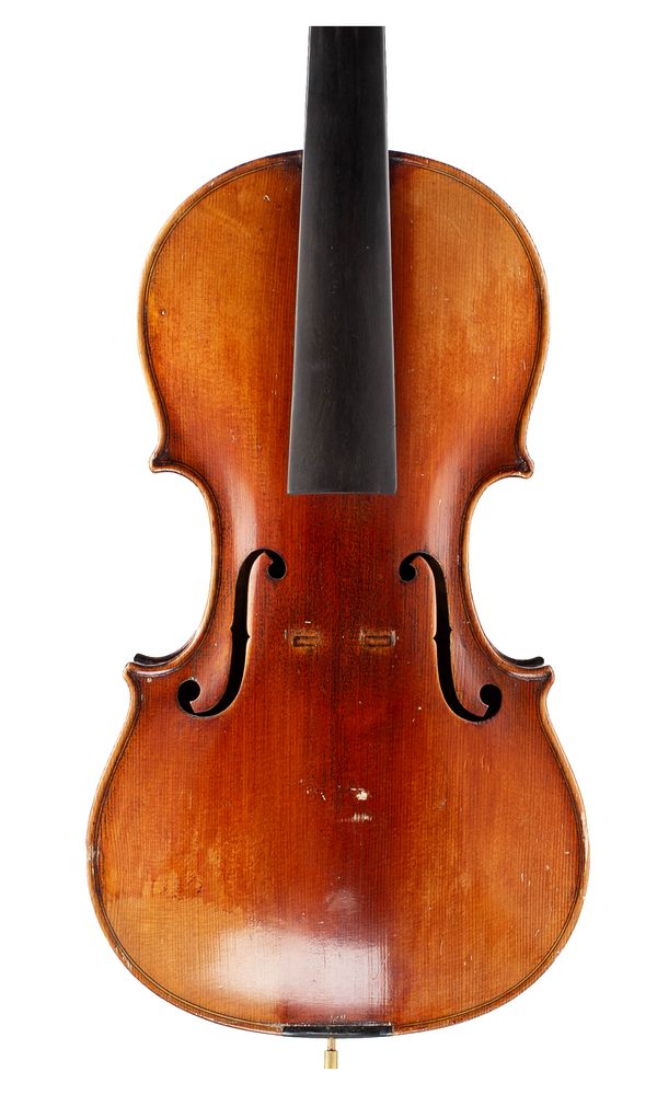 A violin, labelled Jacobus Stainer